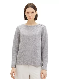 TOM TAILOR Bluza damska, 32398 - Clouds Grey Melange, L - Bluzy damskie - miniaturka - grafika 1