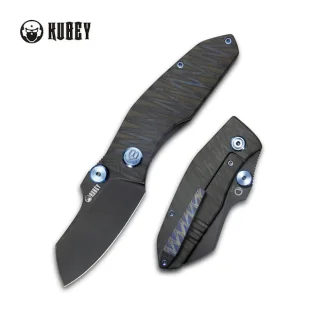 Nóż składany Kubey Monsterdog Flame Titanium, Black Stonewashed M390 by Dmitry Osarenko (KB285E) - Noże - miniaturka - grafika 1