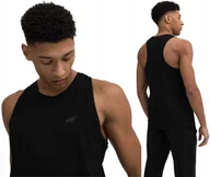 Koszulki męskie - Męska koszulka 4F bez rękawów M126 czarny XXL - miniaturka - grafika 1