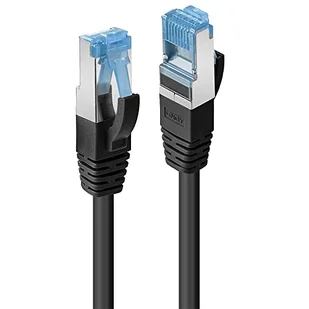 LINDY 47184 15 m Cat.6A S/FTP LSZH kabel sieciowy, czarny - Kable miedziane - miniaturka - grafika 1