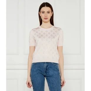 GUESS Bluzka JASMINE Regular Fit - Bluzki damskie - miniaturka - grafika 1
