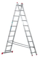 Drabiny - B2B Partner Dwuczęściowa drabina aluminiowa HOBBY, 2x10 szczebli , 4,5 m VEN.2010 - miniaturka - grafika 1