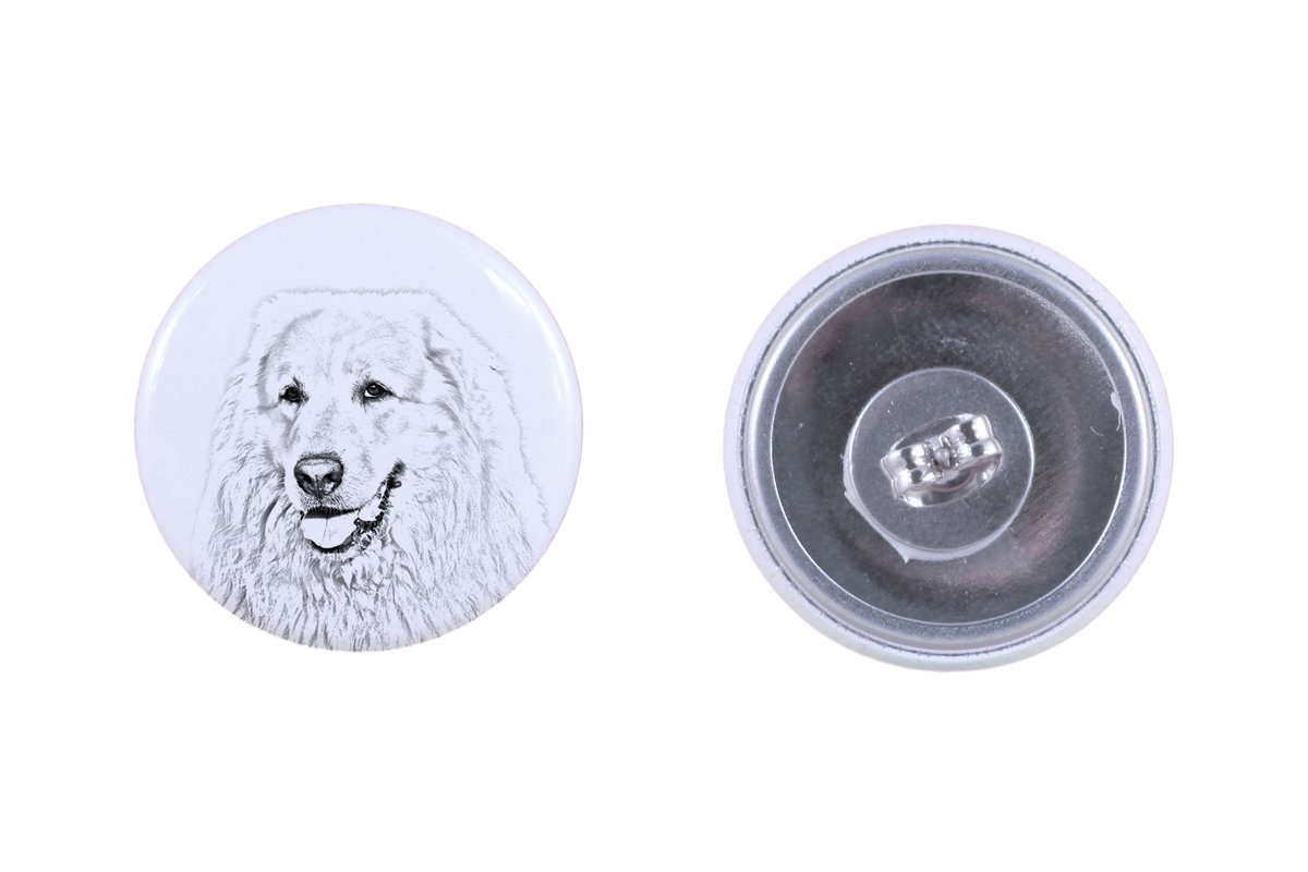 Pirenejski pies górski, Great pyrenees - wyjątkowe kolczyki z psem, twój pupil na breloku, marka własna Art-Dog