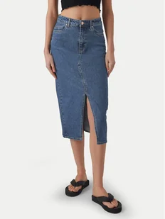 Vero Moda Spódnica jeansowa Veri 10295731 Niebieski Regular Fit - Spódnice - miniaturka - grafika 1