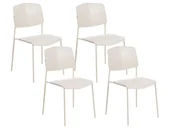 Krzesła - Zestaw 4 krzeseł do jadalni beżowy ASTORIA - miniaturka - grafika 1