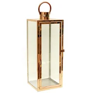 Lampiony i znicze - Latarnia na świece Barcelona XL miedź 70 x 22 cm - miniaturka - grafika 1