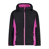 Kurtki i płaszcze dla dziewczynek - CMP - Kid G Jacket Fix Hood Detachble Inn.Jacket, Girl, Titanio, 164 - miniaturka - grafika 1