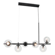 Lampy sufitowe - Kulista lampa zwieszana Dorado ELM3400/6 BL Elem szklane molekuły czarne - miniaturka - grafika 1