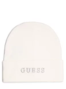 GUESS - Czapka damska, biały - Czapki damskie - miniaturka - grafika 1
