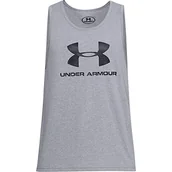 Koszulki męskie - Under Armour Męska koszulka sportowa z logo Tank Top szary Steel Light Heather/Steel Light Heather/Black S 1329589-036-S - miniaturka - grafika 1