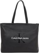 Torebki damskie - Calvin Klein Jeans Damska torba SCULPTED SLIM TOTE34 MONO, modna czarna, OS, Modny czarny, Jeden rozmiar, Torba na ramię - miniaturka - grafika 1
