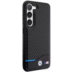 Etui BMW do Samsung Galaxy S23+ Plus Leather Carbon czarny - Etui i futerały do telefonów - miniaturka - grafika 4