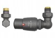 Akcesoria grzewcze - Vario Term zestaw termostatyczny MASTER prawy grafit strukturalny EMAGS0205CFK/P - miniaturka - grafika 1