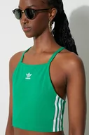 Koszulki sportowe damskie - adidas Originals top damski kolor zielony - miniaturka - grafika 1