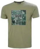 Koszulki męskie - Helly Hansen Męska koszulka z grafiką Core - zielona, 2XL - miniaturka - grafika 1