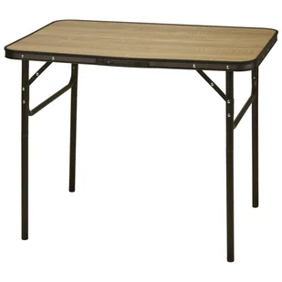 Stolik kempingowy z motywem drewna, składany, 90 x 60 x 30 cm - Meble ogrodowe - miniaturka - grafika 1