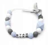 Akcesoria do smoczków - Silikonowa zawieszka z imieniem STAŚ upominek - miniaturka - grafika 1