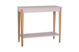 Konsola Jesionowa ASHME 85x35cm - Różowa - Konsole i sekretarzyki - miniaturka - grafika 1