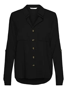 Bestseller A/S ONLYASMIN Shirt L/S WVN NOOS bluzka, czarna, XXXL, czarny, 3XL - Bluzki damskie - miniaturka - grafika 1