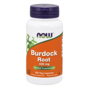 Now Foods Korzeń łopianu Burdock Root 430mg 100 kapsułek - Suplementy naturalne - miniaturka - grafika 1