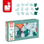 Zabawki kreatywne - Janod Zestaw kreatywny Stempelki Dinozaury J07796 - miniaturka - grafika 1