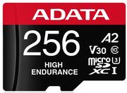 Karty pamięci - ADATA High Endurance MicroSDXC 256GB UHS-I/U3 A2 V30 AUSDX256GUI3V30SHA2-RA1 AUSDX256GUI3V30SHA2-RA1 - miniaturka - grafika 1