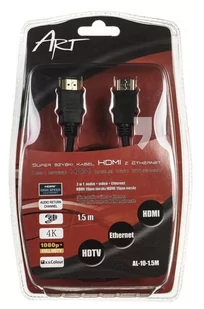 KABEL HDMI 1.4 m/m 1.5m ETHERNET 3D AL-10 ART - Kable - miniaturka - grafika 2