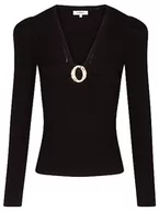 Swetry damskie - Morgan Sweter damski, czarny, XS - miniaturka - grafika 1