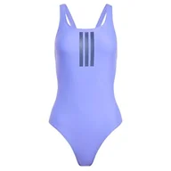 Stroje kąpielowe - adidas Damski strój kąpielowy z 3 paskami z dekoltem w serek 40, Kobaltowy niebieski/ciemnoniebieski, 44 - miniaturka - grafika 1