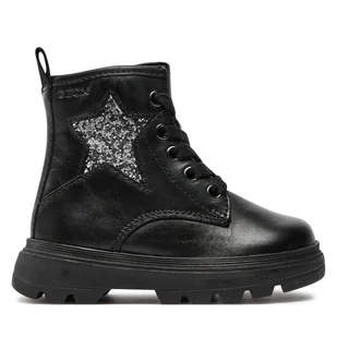 Kozaki Geox B Kiddartah Girl B465YA 085EW C9999 M Czarny - Buty dla dziewczynek - miniaturka - grafika 1