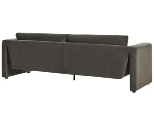 Sofa welurowa grafitowa szara MAUNU - Sofy i kanapy - miniaturka - grafika 5