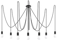 Lampy sufitowe - Sollux Lighting Żyrandol EDISON 7 czarny NICKEL - miniaturka - grafika 1