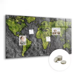 Tablica Szklana z Magnesami - 120x60 cm, Mapa świata - Tablice i flipcharty - miniaturka - grafika 1