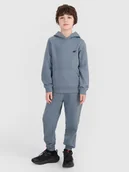 Spodnie i spodenki dla chłopców - 4F Spodnie dresowe joggery chłopięce - turkusowe 122 (6-7 lat) - miniaturka - grafika 1