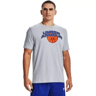 Koszulka męska Under Armour BASKETBALL BRANDED WORDMARK SS - Koszulki sportowe męskie - miniaturka - grafika 1