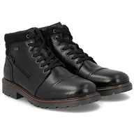 Botki męskie - Trzewiki męskie wodoodporne Rieker 32020-00 BLACK R.42 - miniaturka - grafika 1
