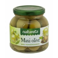 Warzywa w marynacie - Natureta Oliwki zielone z pestką maxi w zalewie 290 g - miniaturka - grafika 1