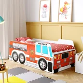Łóżka dla dzieci i młodzieży - Łóżko pojedyncze STRAŻ POŻARNA MEDIUM, materac w zestawie - miniaturka - grafika 1
