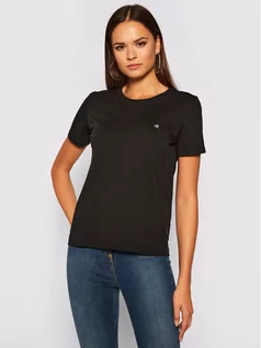 Koszulki i topy damskie - Calvin Klein T-Shirt Logo C-Neck K20K202132 Czarny Regular Fit - grafika 1