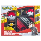Figurki dla dzieci - Jazwares Figurka Pokemon ClipN Go Bandolier pikachu 2 kule PKW0228 191726382775 - miniaturka - grafika 1