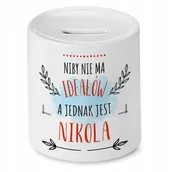 Skarbonki - Skarbonka Dla Nikoli na Urodziny Idealny Prezent z Nadrukiem ze Zdjęciem + Opakowanie na prezent (wzór 03) - miniaturka - grafika 1