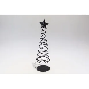 Choinka LED 20 lampek 40 cm czarna - Oświetlenie świąteczne - miniaturka - grafika 1