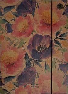 PASSION FLOWERS teczka ECO A4 z gumką kraft - Teczki i skoroszyty - miniaturka - grafika 1