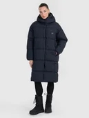 Kurtki damskie - 4F Płaszcz puchowy z wypełnieniem syntetycznym damski - czarny L - miniaturka - grafika 1