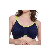 Biustonosze - Elomi Damski biustonosz sportowy z fiszbinami plus size, granatowy, 40DD - miniaturka - grafika 1