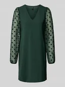 Sukienki - Sukienka koktajlowa o lejącym kroju z półprzezroczystymi rękawami model ‘ALVA’ - miniaturka - grafika 1