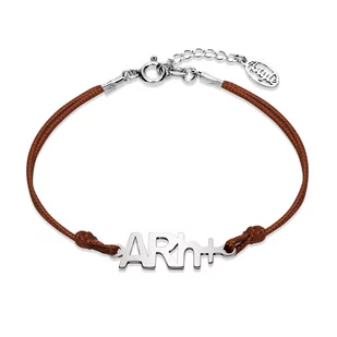 Bransoletka srebrna na sznurku z grupą krwi - Bransoletki - miniaturka - grafika 1