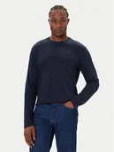 Koszulki męskie - Calvin Klein Longsleeve LV04LD227G Granatowy Regular Fit - miniaturka - grafika 1