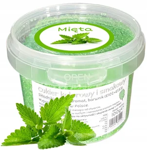 Cukier Do Waty Cukrowej Mięta 100g wiaderko kolor - Cukier i słodziki - miniaturka - grafika 1