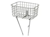 Koszyki rowerowe - Basil Kosz na przednią oś ROBIN 26"-28", stalowy silver cloud A-BAS-11219 - miniaturka - grafika 1